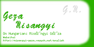 geza misangyi business card